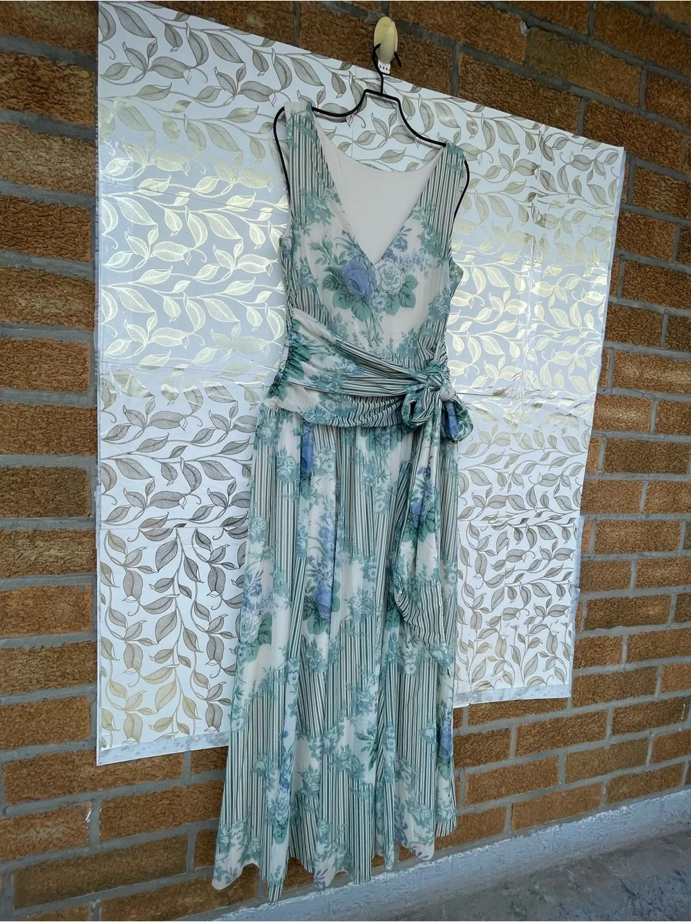 Abercrombie & Fitch Floral Maxi Dress M Coquette Cottagecore Knit Sleeveless